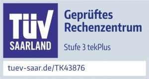 TÜV-Zertifikat Rechenzentrum Stufe 3