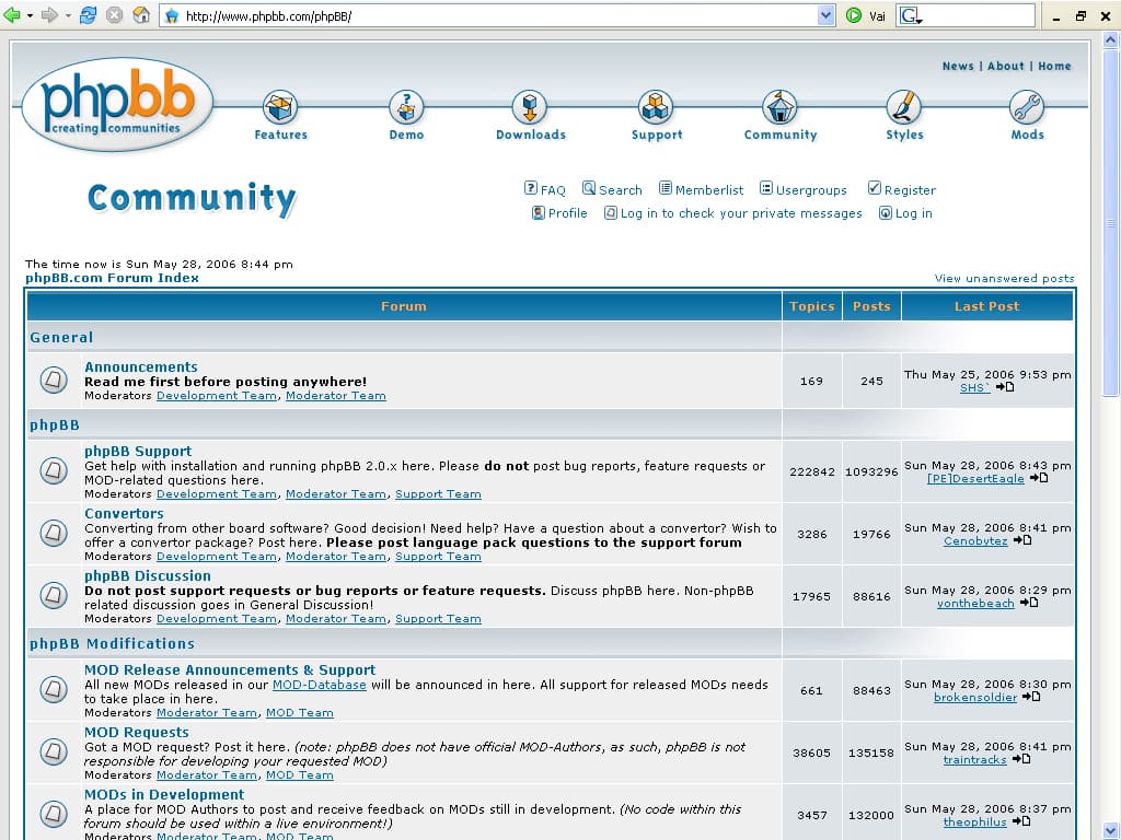 Screenshot phpBB Administration